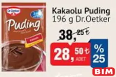 DR. OETKER KAKAOLU PUDİNG 196 G DR. OETKER KAKAOLU PUDİNG 196 G
